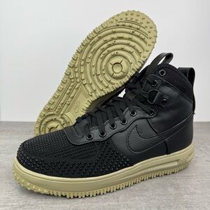 Nike Lunar Force 1 Duckboot Sneakers Black/Olive DZ5320-001 Men's Size 9